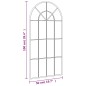 vidaXL Espejo de pared arco de hierro negro 50x100 cm vidaXL Espejo de pared arco de hierro negro 50x100 cm