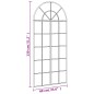 vidaXL Espejo de pared arco de hierro negro 60x130 cm vidaXL Espejo de pared arco de hierro negro 60x130 cm