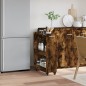 vidaXL Armario con ruedas madera ingeniería roble ahumado 60x22x79 cm vidaXL Armario con ruedas madera ingeniería roble ahumado 60x22x79 cm