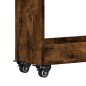 vidaXL Armario con ruedas madera ingeniería roble ahumado 60x22x79 cm vidaXL Armario con ruedas madera ingeniería roble ahumado 60x22x79 cm
