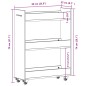 vidaXL Armario con ruedas madera ingeniería roble ahumado 60x22x79 cm vidaXL Armario con ruedas madera ingeniería roble ahumado 60x22x79 cm
