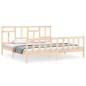 vidaXL Estructura de cama con cabecero madera maciza 200x200 cm vidaXL Estructura de cama con cabecero madera maciza 200x200 cm