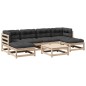 vidaXL Set de sofás jardín 7 pzas con cojines madera maciza pino vidaXL Set de sofás jardín 7 pzas con cojines madera maciza pino