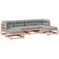 vidaXL Set de sofás jardín 6 pzas con cojines madera abeto Douglas vidaXL Set de sofás jardín 6 pzas con cojines madera abeto Douglas