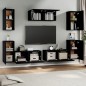 vidaXL Set de muebles para TV 7 piezas madera contrachapada negro vidaXL Set de muebles para TV 7 piezas madera contrachapada negro