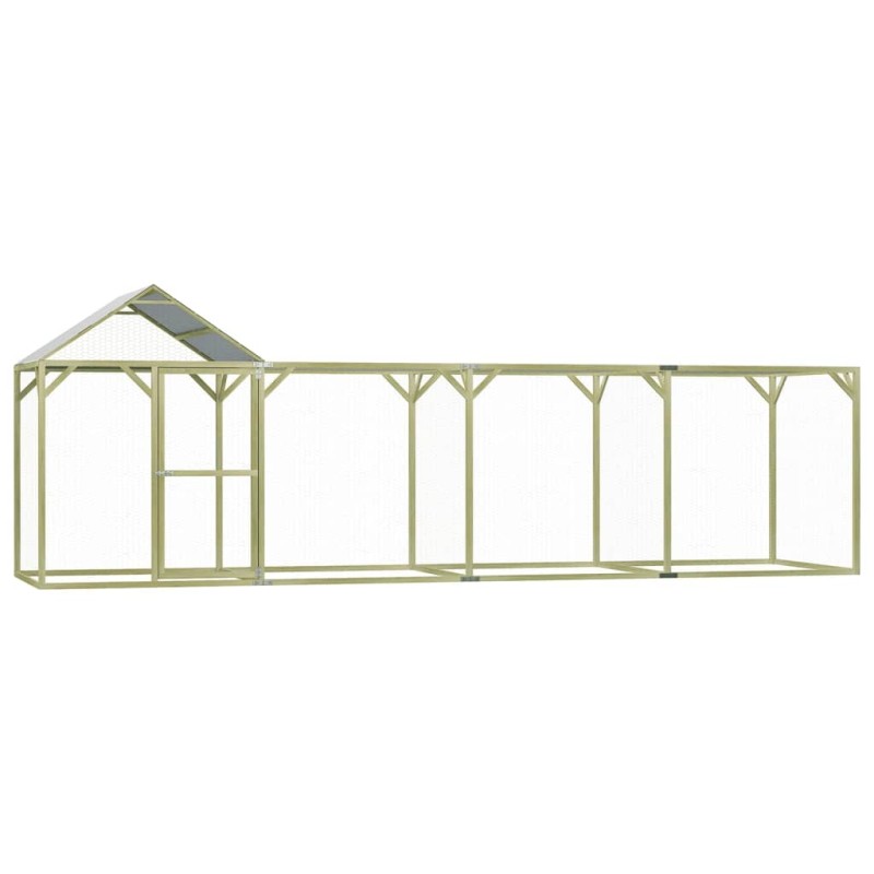 vidaXL Jaula gallinero madera impregnada pino y acero 6x1,5x2 m vidaXL Jaula gallinero madera impregnada pino y acero 6x1,5x2 m