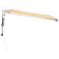 vidaXL Toldo retráctil aluminio y tela amarillo y blanco 3,5x2,5 m