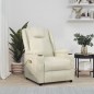 vidaXL Sillón de masaje de cuero sintético blanco crema vidaXL Sillón de masaje de cuero sintético blanco crema
