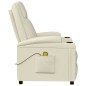 vidaXL Sillón de masaje de cuero sintético blanco crema vidaXL Sillón de masaje de cuero sintético blanco crema