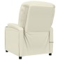 vidaXL Sillón de masaje de cuero sintético blanco crema vidaXL Sillón de masaje de cuero sintético blanco crema