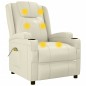 vidaXL Sillón de masaje de cuero sintético blanco crema vidaXL Sillón de masaje de cuero sintético blanco crema