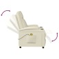 vidaXL Sillón de masaje de cuero sintético blanco crema vidaXL Sillón de masaje de cuero sintético blanco crema