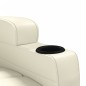 vidaXL Sillón de masaje de cuero sintético blanco crema vidaXL Sillón de masaje de cuero sintético blanco crema
