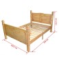 vidaXL Cama con colchón viscolelástico Mexican Pine Corona 160x200 cm vidaXL Cama con colchón viscolelástico Mexican Pine Corona 160x200 cm