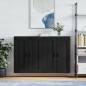 vidaXL Armarios de pared 2 uds madera de ingeniería negro vidaXL Armarios de pared 2 uds madera de ingeniería negro