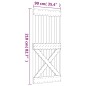 vidaXL Puerta corredera con herrajes madera maciza de pino 90x210 cm vidaXL Puerta corredera con herrajes madera maciza de pino 90x210 cm