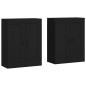 vidaXL Armarios de pared 2 uds madera de ingeniería negro vidaXL Armarios de pared 2 uds madera de ingeniería negro