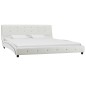 vidaXL Cama y colchón viscoelástico cuero sintético blanco 160x200 cm vidaXL Cama y colchón viscoelástico cuero sintético blanco 160x200 cm