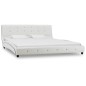 vidaXL Cama y colchón viscoelástico cuero sintético blanco 160x200 cm vidaXL Cama y colchón viscoelástico cuero sintético blanco 160x200 cm