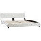 vidaXL Cama y colchón viscoelástico cuero sintético blanco 160x200 cm vidaXL Cama y colchón viscoelástico cuero sintético blanco 160x200 cm