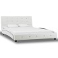 vidaXL Cama y colchón viscoelástico cuero sintético blanco 120x200 cm vidaXL Cama y colchón viscoelástico cuero sintético blanco 120x200 cm