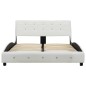 vidaXL Cama y colchón viscoelástico cuero sintético blanco 120x200 cm vidaXL Cama y colchón viscoelástico cuero sintético blanco 120x200 cm