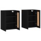 vidaXL Armarios de pared 2 uds madera de ingeniería negro vidaXL Armarios de pared 2 uds madera de ingeniería negro