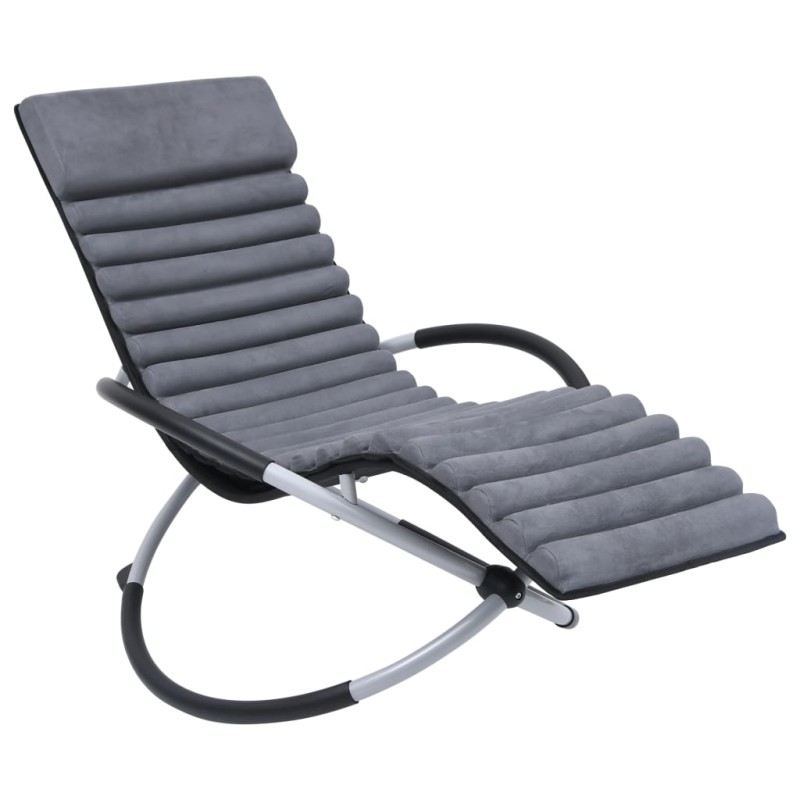 vidaXL Cojín para tumbona piel de ante gris vidaXL Cojín para tumbona piel de ante gris