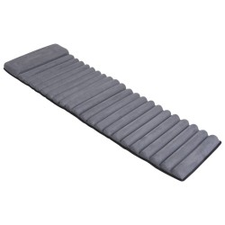 vidaXL Cojín para tumbona piel de ante gris