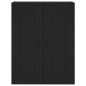 vidaXL Armarios de pared 2 uds madera de ingeniería negro vidaXL Armarios de pared 2 uds madera de ingeniería negro