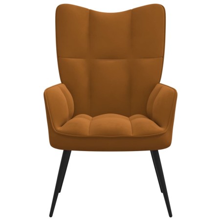 vidaXL Silla de relajación de terciopelo marrón