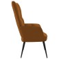 vidaXL Silla de relajación de terciopelo marrón