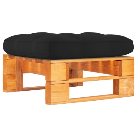 vidaXL Otomana de jardín de palets madera pino impregnada marrón miel
