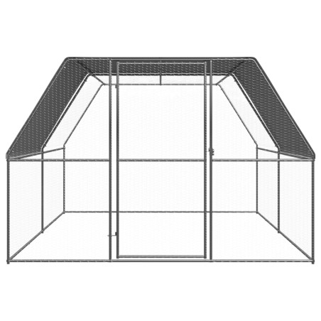 vidaXL Jaula gallinero de exterior de acero galvanizado 3x4x2 m