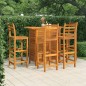 vidaXL Juego muebles de bar para jardín 5 pzas madera maciza de acacia vidaXL Juego muebles de bar para jardín 5 pzas madera maciza de acacia