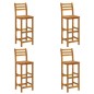 vidaXL Juego muebles de bar para jardín 5 pzas madera maciza de acacia vidaXL Juego muebles de bar para jardín 5 pzas madera maciza de acacia