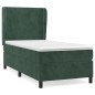 vidaXL Cama box spring con colchón terciopelo verde oscuro 80x200 cm vidaXL Cama box spring con colchón terciopelo verde oscuro 80x200 cm