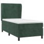 vidaXL Cama box spring con colchón terciopelo verde oscuro 80x200 cm vidaXL Cama box spring con colchón terciopelo verde oscuro 80x200 cm