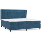 vidaXL Cama box spring con colchón terciopelo azul oscuro 200x200 cm vidaXL Cama box spring con colchón terciopelo azul oscuro 200x200 cm