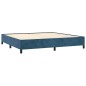 vidaXL Cama box spring con colchón terciopelo azul oscuro 200x200 cm vidaXL Cama box spring con colchón terciopelo azul oscuro 200x200 cm