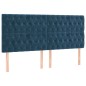 vidaXL Cama box spring con colchón terciopelo azul oscuro 200x200 cm vidaXL Cama box spring con colchón terciopelo azul oscuro 200x200 cm