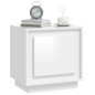 vidaXL Mesita de noche madera contrachapada blanco brillo 44x35x45 cm vidaXL Mesita de noche madera contrachapada blanco brillo 44x35x45 cm