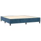 vidaXL Cama box spring con colchón terciopelo azul oscuro 200x200 cm vidaXL Cama box spring con colchón terciopelo azul oscuro 200x200 cm