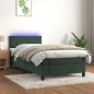 vidaXL Cama box spring colchón y LED terciopelo verde oscuro 80x200 cm vidaXL Cama box spring colchón y LED terciopelo verde oscuro 80x200 cm
