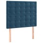 vidaXL Cama box spring colchón y LED terciopelo azul oscuro 80x200 cm vidaXL Cama box spring colchón y LED terciopelo azul oscuro 80x200 cm
