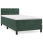 vidaXL Cama box spring con colchón terciopelo verde oscuro 80x200 cm vidaXL Cama box spring con colchón terciopelo verde oscuro 80x200 cm