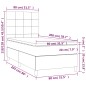 vidaXL Cama box spring con colchón terciopelo rosa 80x200 cm vidaXL Cama box spring con colchón terciopelo rosa 80x200 cm
