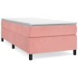 vidaXL Cama box spring con colchón terciopelo rosa 80x200 cm vidaXL Cama box spring con colchón terciopelo rosa 80x200 cm