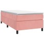vidaXL Cama box spring con colchón terciopelo rosa 80x200 cm vidaXL Cama box spring con colchón terciopelo rosa 80x200 cm