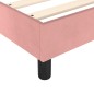vidaXL Cama box spring con colchón terciopelo rosa 80x200 cm vidaXL Cama box spring con colchón terciopelo rosa 80x200 cm